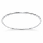18ct White Gold Diamond Fine Bangle - Aurum Jewels