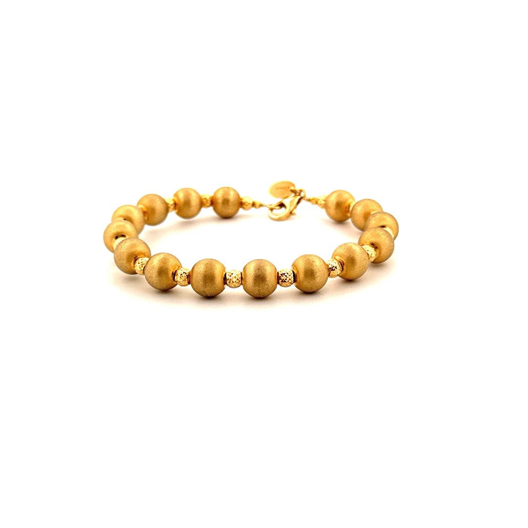 18ct Yellow Gold Ball Bracelet - Aurum Jewels