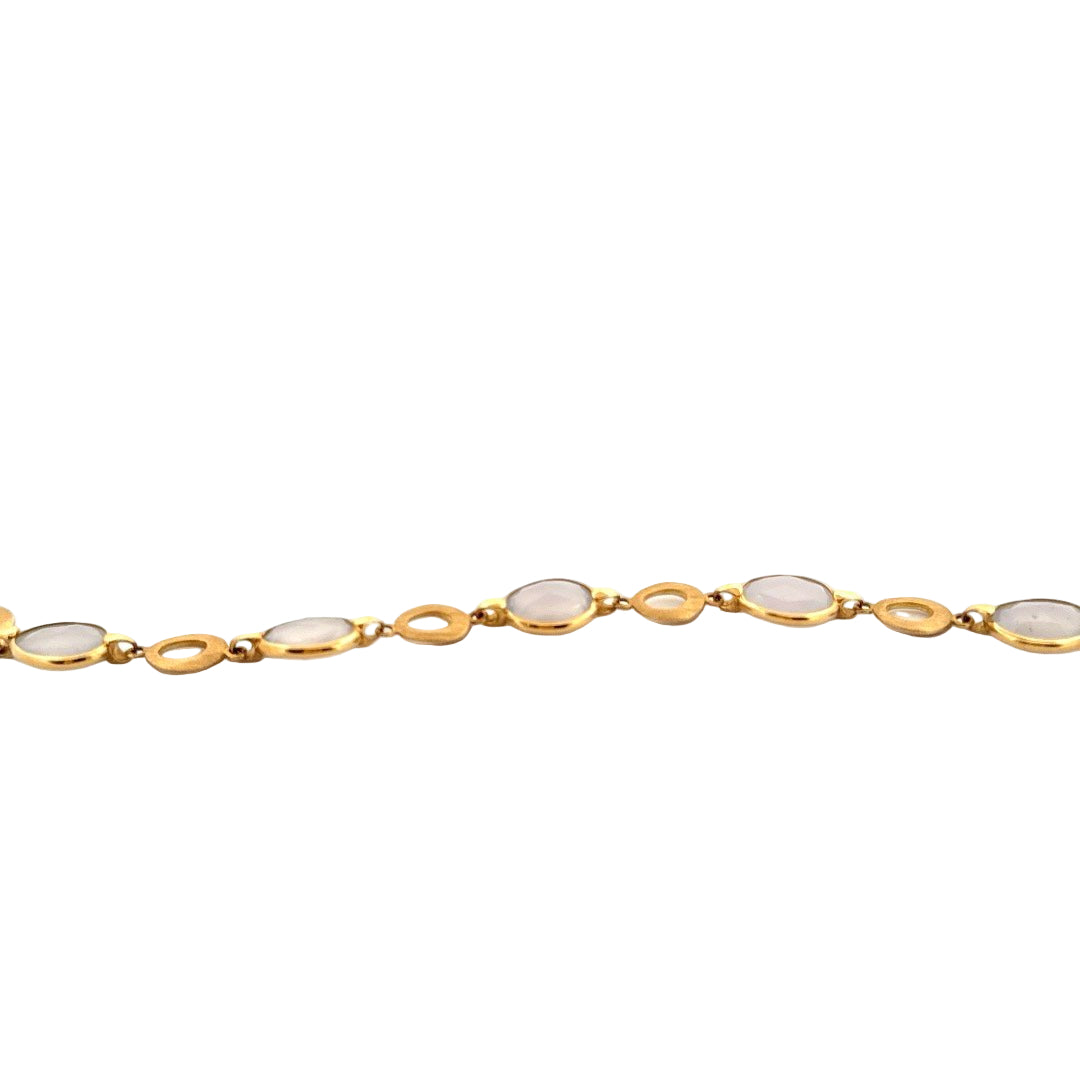 18ct Yellow Gold & Chalcedony Bracelet - Aurum Jewels