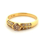 18ct Yellow Gold Champagne Diamond Ring - Aurum Jewels