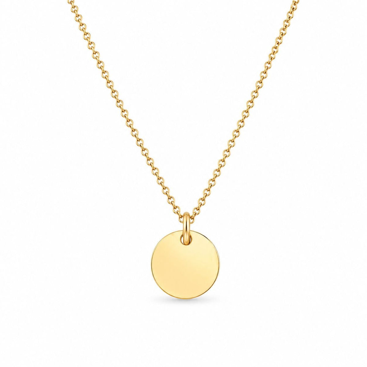 18ct Yellow Gold Disc Pendant - Aurum Jewels
