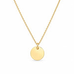 18ct Yellow Gold Disc Pendant - Aurum Jewels