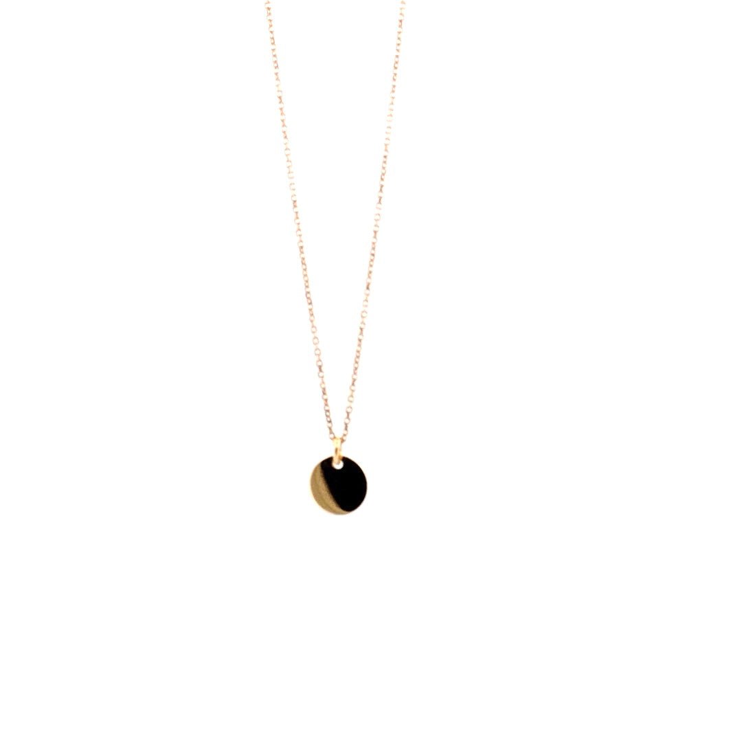 18ct Yellow Gold Disc Pendant - Aurum Jewels