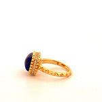 18ct Yellow Gold Lapis Lazuli & Diamond Ring - Aurum Jewels