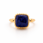 18ct Yellow Gold Lapis Lazuli & Diamond Ring - Aurum Jewels