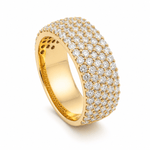 18ct Yellow Gold Pave Set Diamond Ring - Aurum Jewels