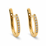 18ct Yellow Gold Small Diamond Huggies Earrings - Aurum Jewels