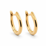 18ct Yellow Gold Small Thin Domed Huggie Earrings - Aurum Jewels