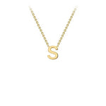 Yellow Gold Petite Initial Necklace