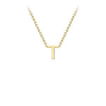 Yellow Gold Petite Initial Necklace