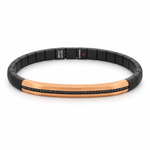 Demeglio Black Ceramic, Rose Gold & Diamond Bracelet
