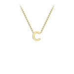 Yellow Gold Petite Initial Necklace