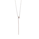 9ct White Gold Ball & Bar Pendant - Aurum Jewels