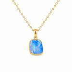 9ct Yellow Gold 12x10mm Freeform Opal Pendant - Aurum Jewels