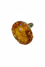 9ct Yellow Gold 30x22mm Oval Facetted Citrine Cocktail Ring - Aurum Jewels