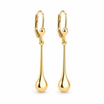 9ct Yellow Gold Drop Paddle Earrings - Aurum Jewels
