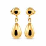 9ct Yellow Gold Drop Tear Drop Stud Earrings - Aurum Jewels