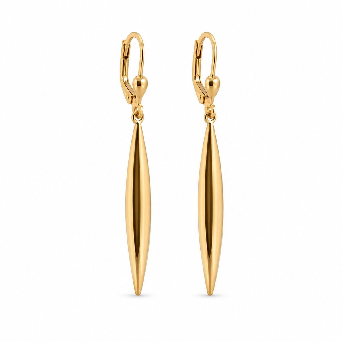 9ct Yellow Gold Long Drop Earrings - Aurum Jewels