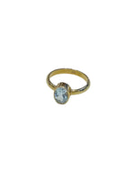 9ct Yellow Gold Oval Aquamarine Ring - Aurum Jewels