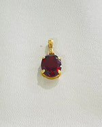 9ct Yellow Gold Oval Garnet Pendant - Aurum Jewels