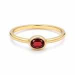 9ct Yellow Gold Oval Red Spinel Ring - Aurum Jewels