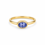 9ct Yellow Gold Oval Tanzanite Ring - Aurum Jewels
