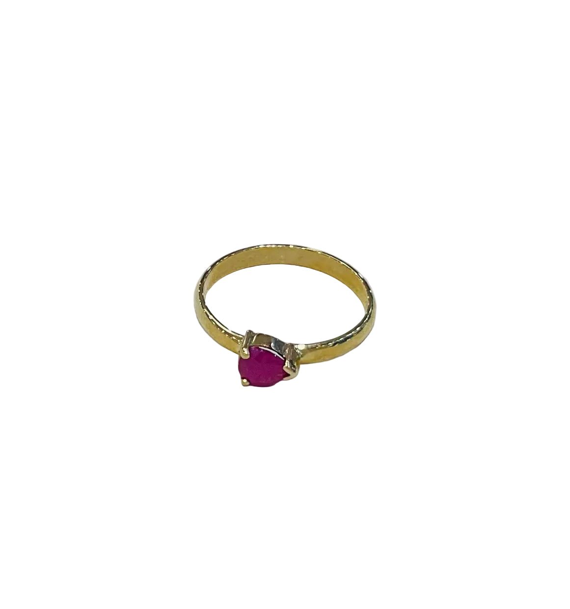 9ct Yellow Gold Teardrop Ruby Ring - Aurum Jewels