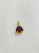 9ct Yellow Gold Triangular Garnet Pendant - Aurum Jewels