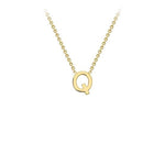 Yellow Gold Petite Initial Necklace