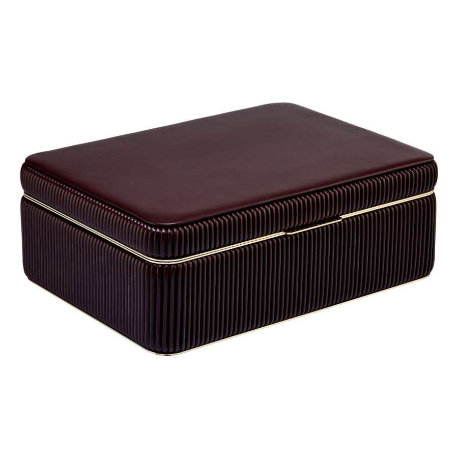 Wolf Bella Large Jewellery Box in Bordeaux