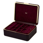 Wolf Bella Large Jewellery Box in Bordeaux