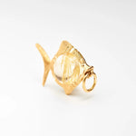 Ole Lynggaard Young Fish Pendant with Rutile Quartz