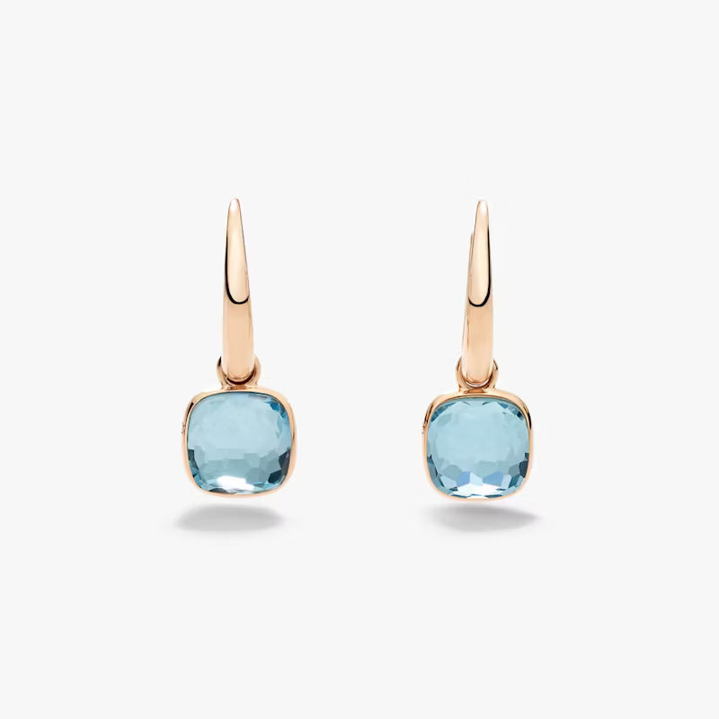 Pomellato Nudo Mini Earrings with Sky Blue Topaz