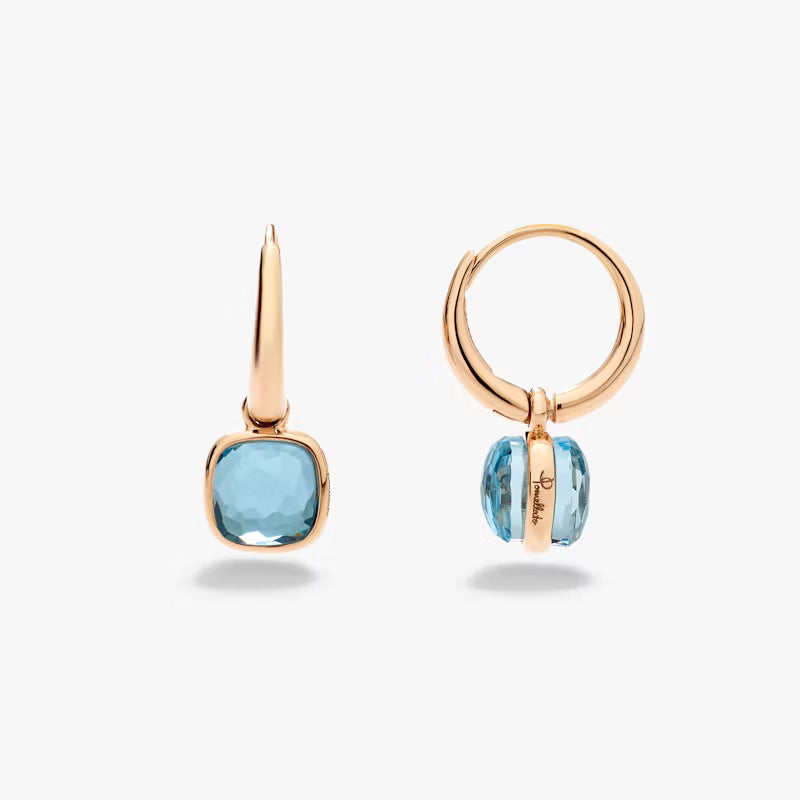 Pomellato Nudo Mini Earrings with Sky Blue Topaz