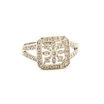 Aurum Jewels 18ct White Gold Diamond Filagree Ring - Aurum Jewels