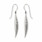 Aurum Jewels 18ct White Gold Diamond Set Leaf Earrings - Aurum Jewels