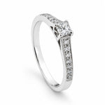 Aurum Jewels 18ct White Gold Princess Cut Diamond Ring - Aurum Jewels