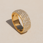 Aurum Jewels 18ct Yellow Gold Pave Set Diamond Ring - Aurum Jewels