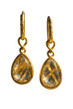Aurum Jewels 18ct Yellow Gold Rutilated Quartz Earrings - Aurum Jewels