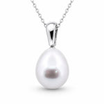 Autore 18ct White Gold 12mm Drop South Sea Pearl Pendant - Aurum Jewels