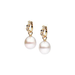 Autore ‘Bezel’ Diamond & South Sea Pearl Earrings - Aurum Jewels