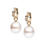 Autore ‘Bezel’ Diamond & South Sea Pearl Earrings - Aurum Jewels