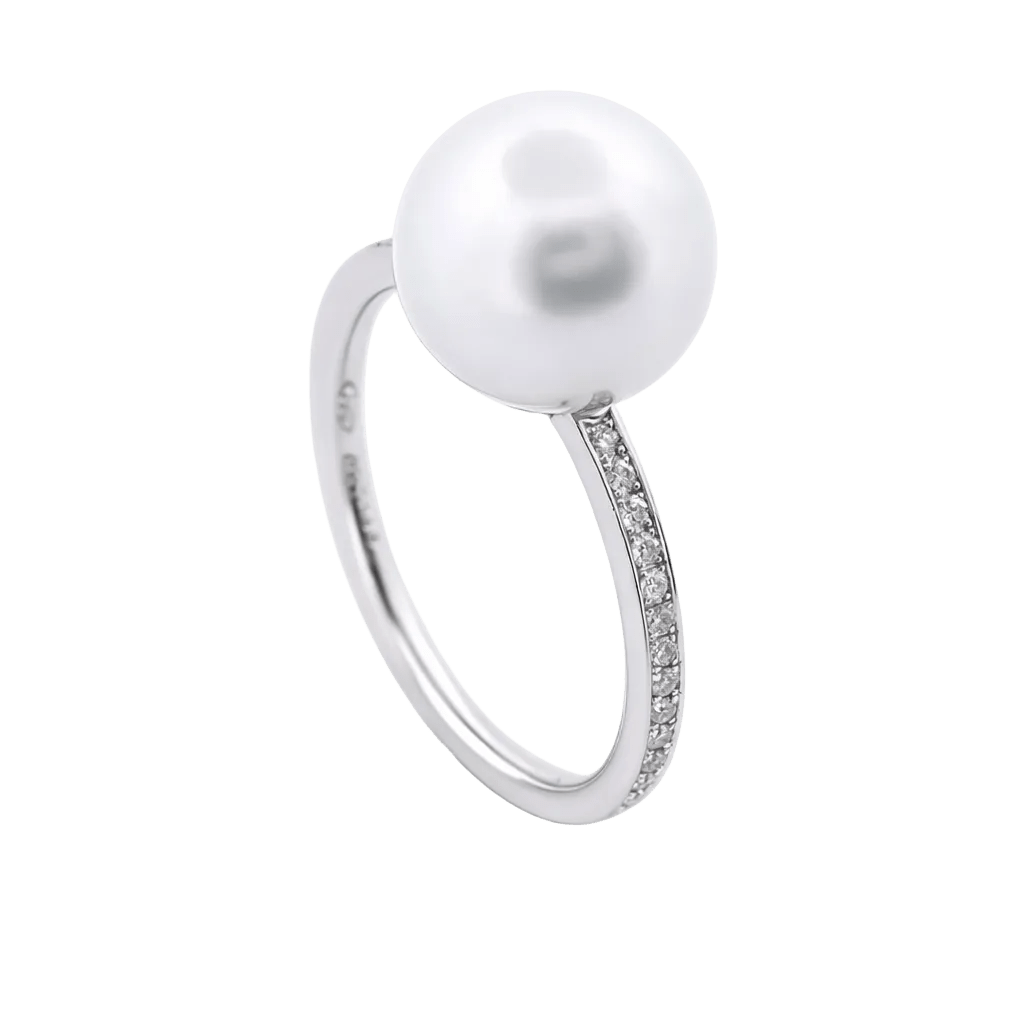 Autore Classic White South Sea Pearl & Diamond Ring - Aurum Jewels