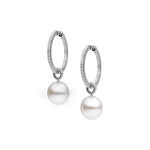 Autore ‘Eternity’ Diamond Hoop & South Sea Pearl Earrings - Aurum Jewels