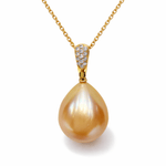 Autore Golden South Sea Pearl & Diamond Pendant - Aurum Jewels