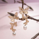 Autore ‘Papillion’ Diamond & South Sea Pearl Earrings - Aurum Jewels