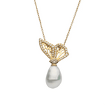 Autore ‘Papillion’ Diamond & South Sea Pearl Pendant - Aurum Jewels