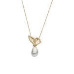 Autore ‘Papillion’ Diamond & South Sea Pearl Pendant - Aurum Jewels