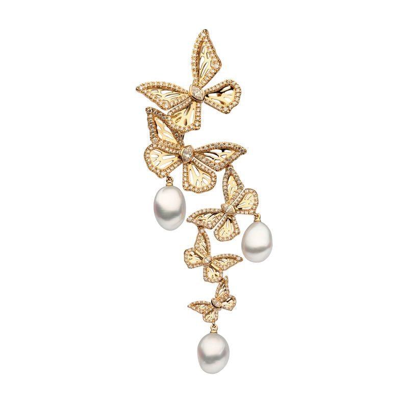 Autore ‘Papillon’ South Sea Pearl & Diamond Pendant/Brooch - Aurum Jewels