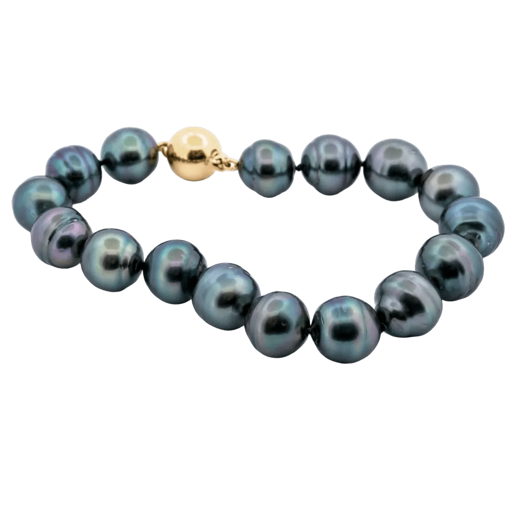 Autore Tahitian Pearl Bracelet with Yellow Gold Clasp - Aurum Jewels